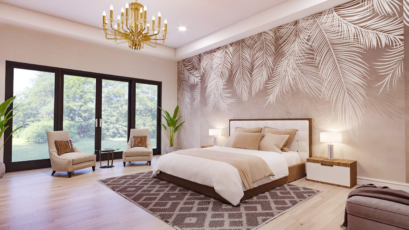 Luxury bedroom render